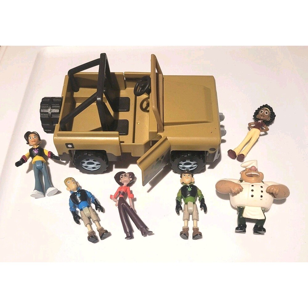 VINTAGE 2014 Wild Kratts Lot Createrra Jeep, Donita Donata, Crew, Gourmand, Koki
